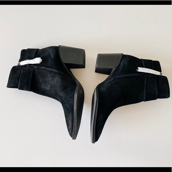 ✨New SAM EDELMAN Leonia Buckle Suede Heel Booties - Picture 4 of 8